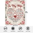 thumbnail image 6 of Gift for Wife from Husband to My Wife Blanket,Wedding Anniversary Romantic Gifts for Her,Wife Birthday Gift Ideas,Birthday Christmas Valentine''s Mother''s Day Blanket Presents for Her, 6 of 6