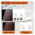 thumbnail image 5 of 60V 10A High Precision Variable Switching Adjustable DC Laboratory Regulator Power Supply Voltage Regulator Switch ,Voltage Consistency, 5 of 7