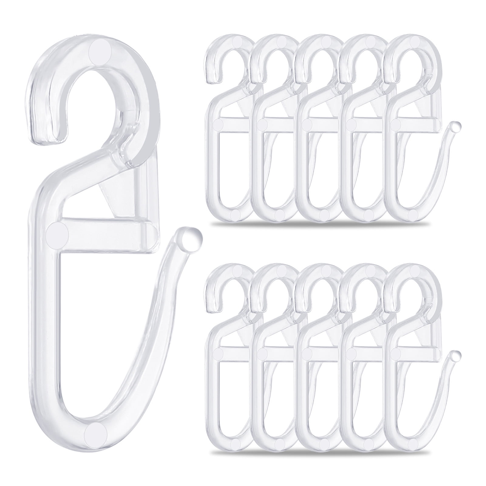PWFE 120 PCS Plastic Curtain Hook Shower Curtain Hook High Strength