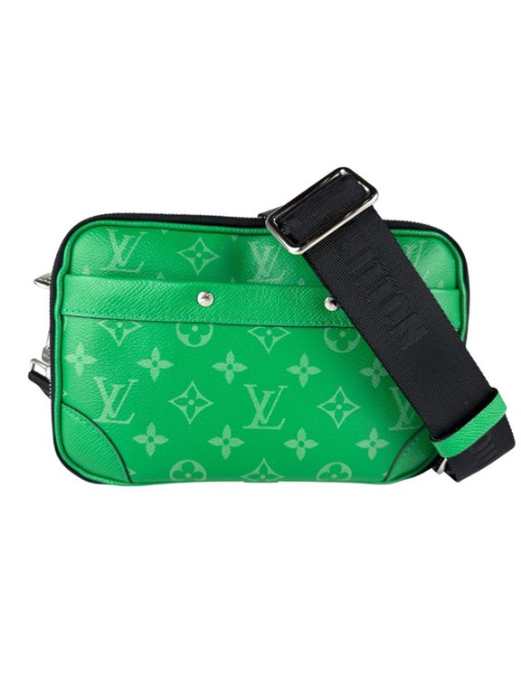 Pre-Owned Louis Vuitton Taigarama Alpha Messenger Shoulder Bag in Vert, Men's, M31014, Free...