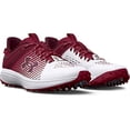 thumbnail image 2 of Under Armour Soulier de Baseball à Gazon Bas pour Homme, (600) Cardinal/blanc/blanc, 7, 2 of 5