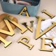 thumbnail image 4 of Uxcell 2 Pcs 8 Pulgadas 3D Acrílico Letras Espejo Pegatinas de Pared Letra V Autoadhesivas Decoración del Hogar Letrero Artístico Pegatina Decal para Decoración del Hogar DIY Dorado Claro, 4 of 6