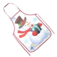 thumbnail image 3 of Bearachild Delantal de cocina con temática navideña, delantal con adornos navideños, decoración navideña, regalo de Navidad de Año Nuevo Kits de decoración para fiestas muñeco de nieve de navidad, 3 of 6