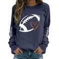 thumbnail image 2 of Blue Women Oversized Sweatshirts Funny Football Shirts for Women Football Mom Sweatshirt Women's Crewneck Sweatshirt Fall Trendy Outfits, 2 of 4