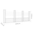 thumbnail image 4 of vidaXL U-shape Gabion Basket with Posts Basket Wire Fence Retaining Wall Iron, 4 of 113