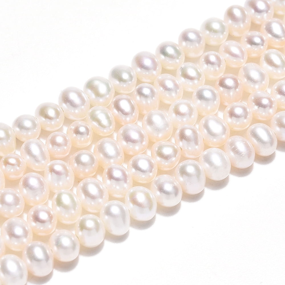 1strand Cultured Freshwater Pearl Beads Strands Potato Creamy White 3~4mm Hole: 0.5mm about 110~112pcs/strand 15.24~15.47''(38.7~39.3cm)