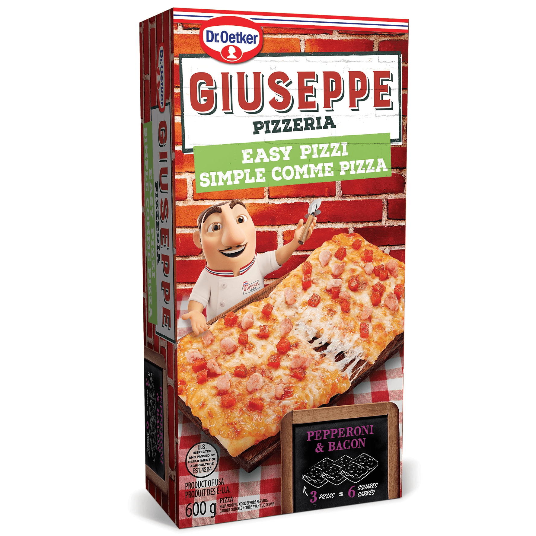 Dr. Oetker Giuseppe Pizzeria Easy Pizzi Pepperoni & Bacon
