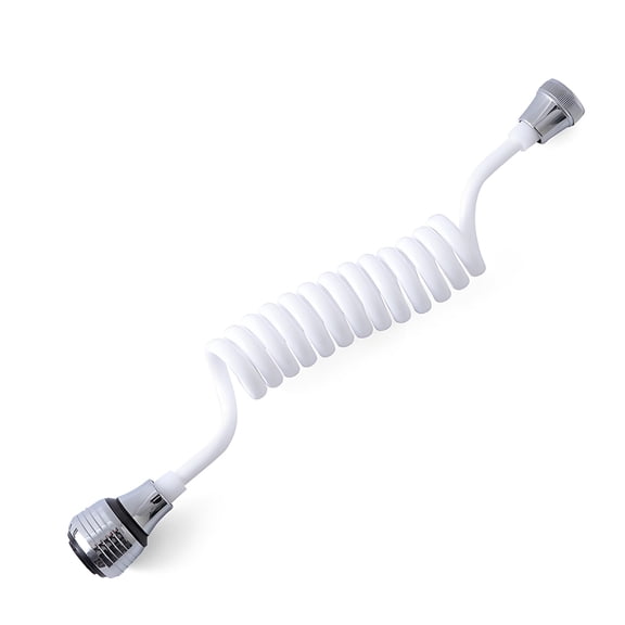ICERUN Kitchen Faucet Head Replacement,Dual-Mode Faucet Extender,Spring Design Extensible Kitchen Sink Sprayer Replacement Kitchen Sink Sprayer,white