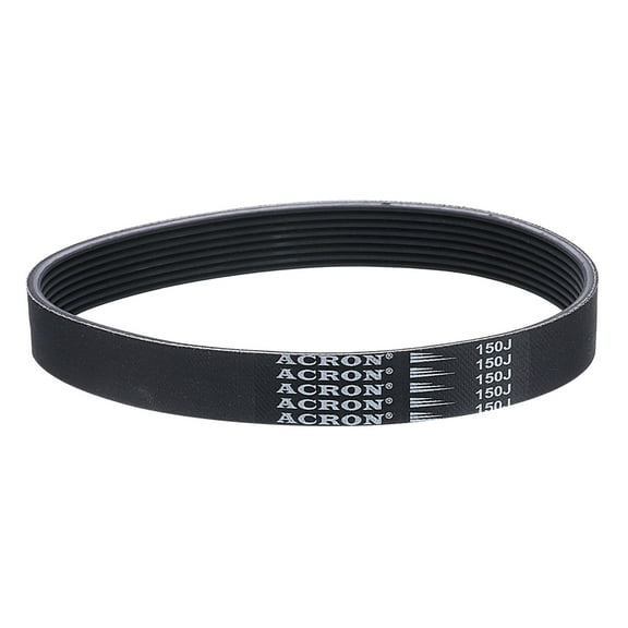 150J8 PJ V-Ribbed Belt 8 Ribs 15" Length x 0.74" Width x 0.14" Height, EPDM Rubber Poly V Belt