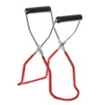 thumbnail image 1 of Pinzas para tarros de conservas de 1 pieza, pinzas de acero inoxidable con empuñaduras de plástico rojas, 1 of 7