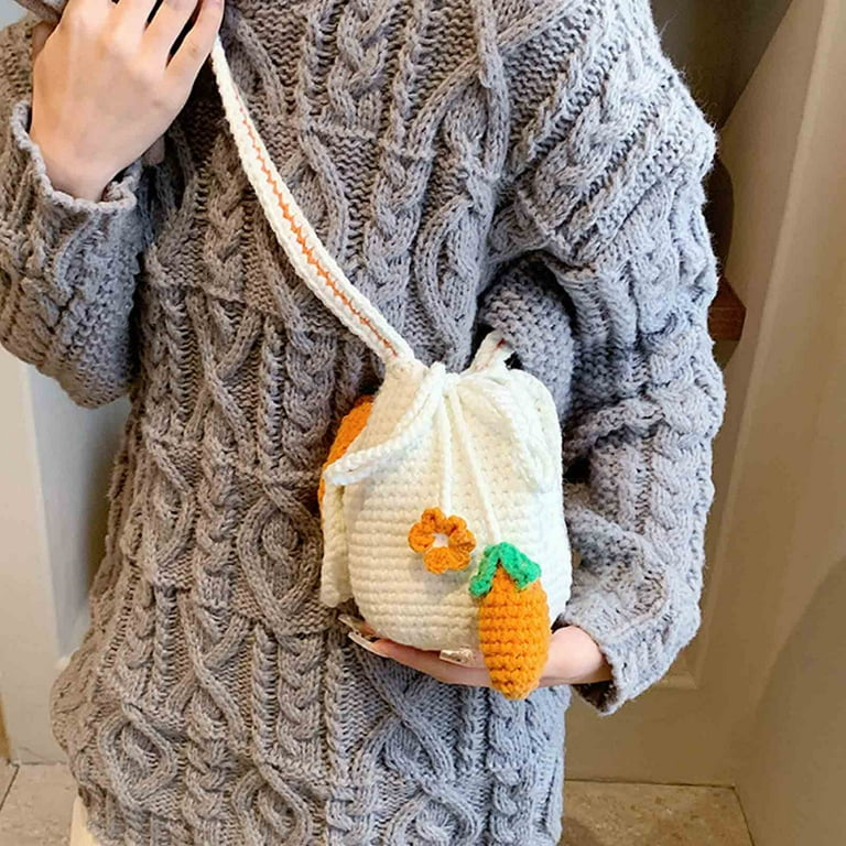 Design Hand Knitted Bags Hand Knitted Flap Mini Pastel Beaded