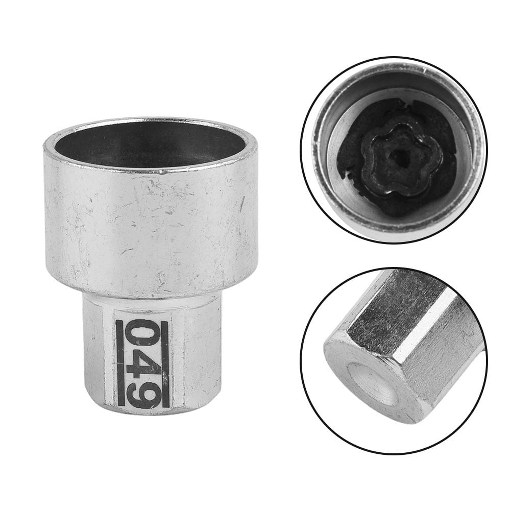 Tire Wheel Lock AntiTheft Screw Lug Nut Bolt 49 Removal Key Socket For BMW F12