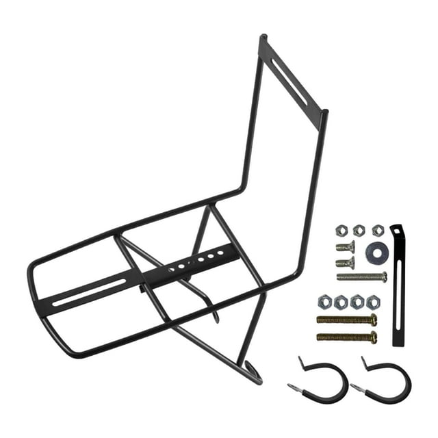 bedienty Bicycle Front Rack Front Bike Rack Bike Cargo Quick Release Sturdy Reliable Wear Resistant Mountain Bikes Iron