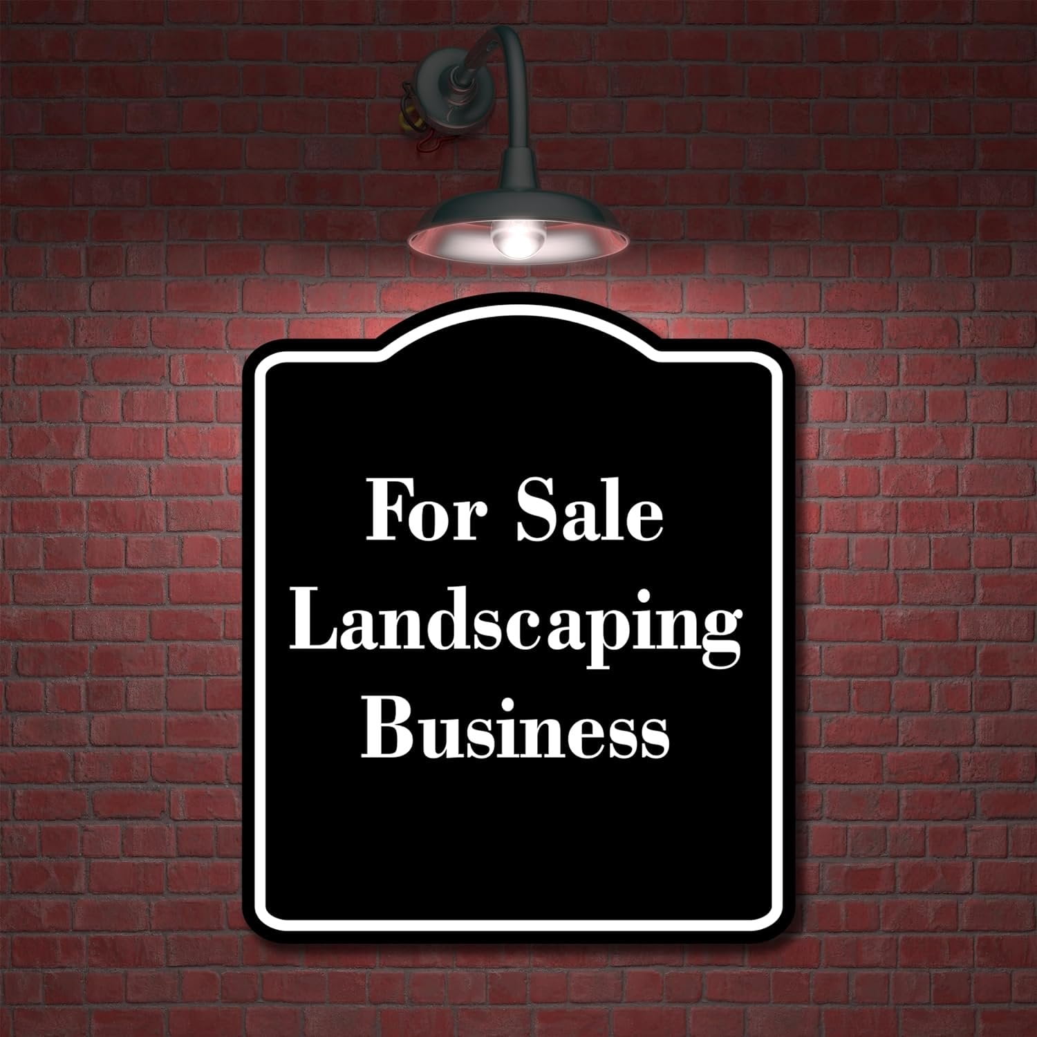 For Sale Landscaping Business BLACK Aluminum Composite Sign 20''x24''