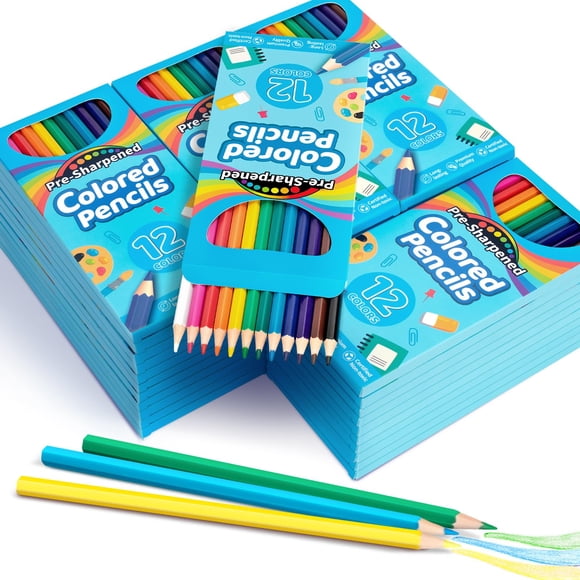 Lápices de colores Jyusmile 432 unidades a granel, paquete de 36 para niños