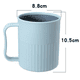 thumbnail image 2 of Tazas de café de plástico creativas (paquete de 4), tazas de fiesta, taza de plástico mejorada con asa, taza de paja de trigo para agua, café, leche, jugo, té, 2 of 5
