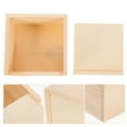 thumbnail image 3 of SHISUYAN 1Pc Gift Box With Lids Sliding- Lid Wooden Boxes Decorative Storage Boxes Wooden Unfinished Storage Box ( 12* 12* 8 ), 3 of 4
