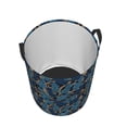 thumbnail image 4 of Xecao Blue Leaves A Print Laundry Hamper Basket,designed for Blanket Storage and Nursery Clothes in the Bedroom, 4 of 8