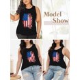 thumbnail image 6 of XCHQRTI Women's Plus 4th of July Tank Tops Graphic American Flag Sleeveless Shirts, 6 of 7