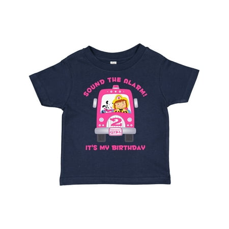 

Inktastic Fire Truck Girl 2nd Birthday Gift Toddler Toddler Girl T-Shirt