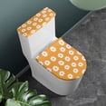 thumbnail image 2 of HELLHERO Floral Pattern Soft Elastic Installation 2 Pieces with Elastic Bottom Toilet Bowl Cover Easy Care, 2 of 7