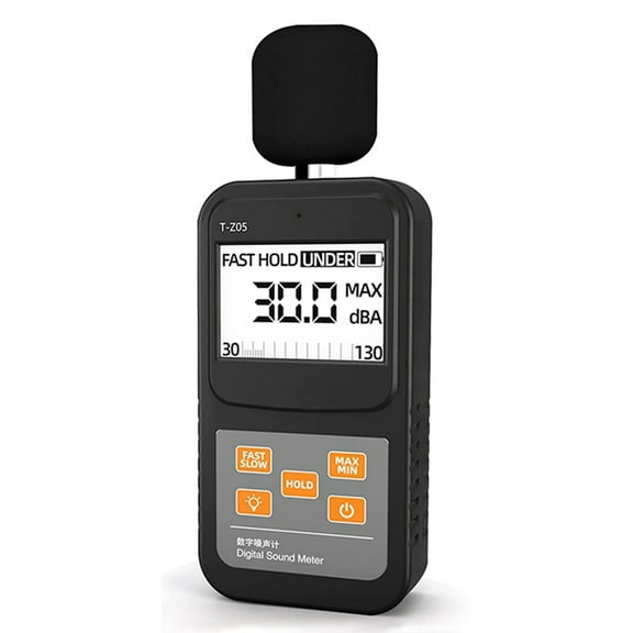 Digital Sound Level Meter Handheld SPL Meter,30-130DB Audio Noise Measure, Larger Backlit LCD Display for Home Factorie,1 x decibel meter with alarm,As Shown