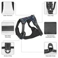 thumbnail image 3 of Vsdgher Merry Christmas Pattern Dog Harness,No Pull Pet Harness with Soft Padded Handle,Adjustable Reflective Vest with 2 Buckles,4 Slide Buckles,S-XL, 3 of 5