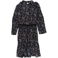 thumbnail image 1 of Vestido acampanado Rebecca Taylor Solstice negro 6, 1 of 2