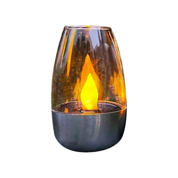 Xrouty Flickering Flameless Nightlight Plug Candle, Glass Cover Electronic Candle Light Dusk Dawn Sensor, Flameless Candle Nightlight Home Decor