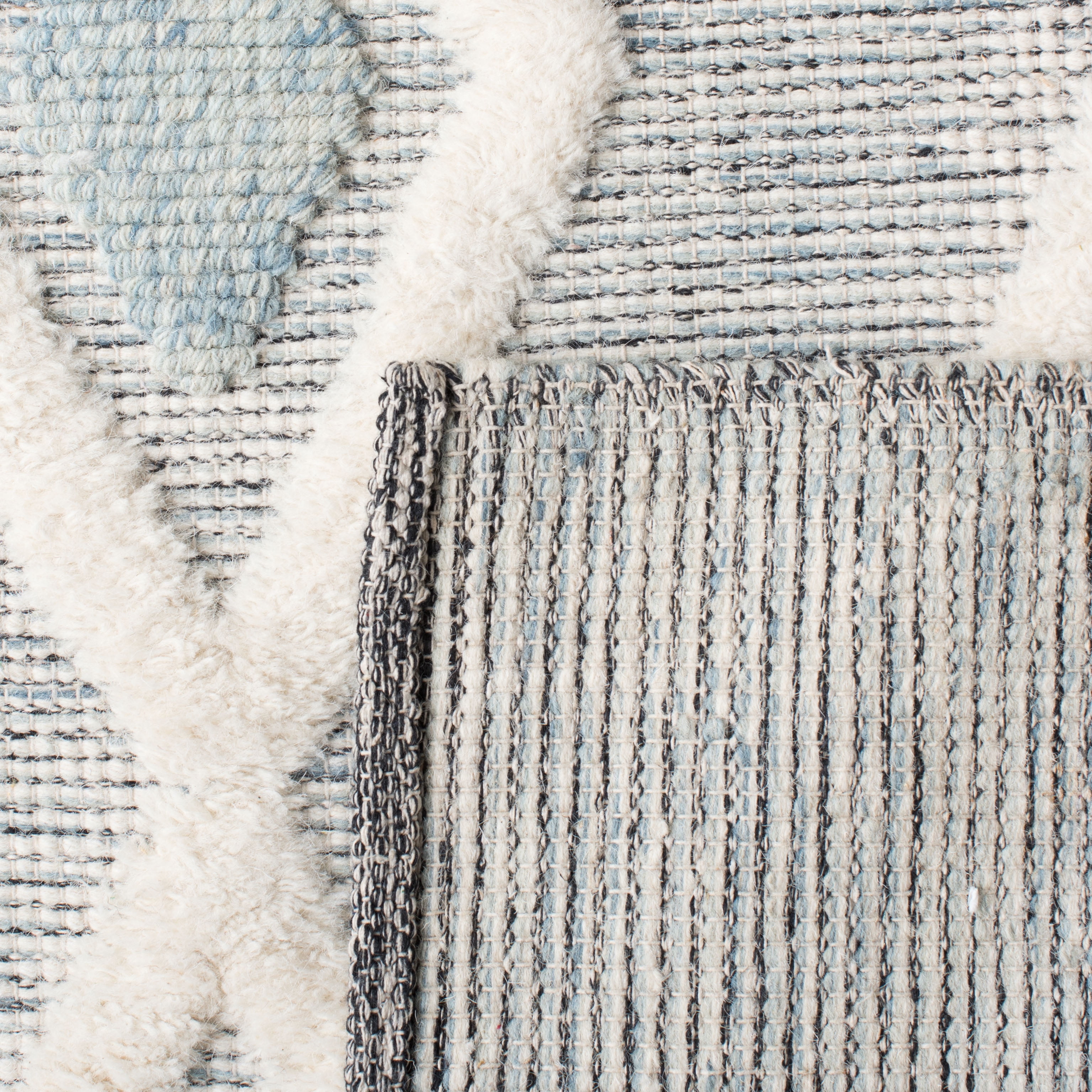 SAFAVIEH Vermont Yazmin Geometric Area Rug, Blue/Ivory, 6' x 6' Square