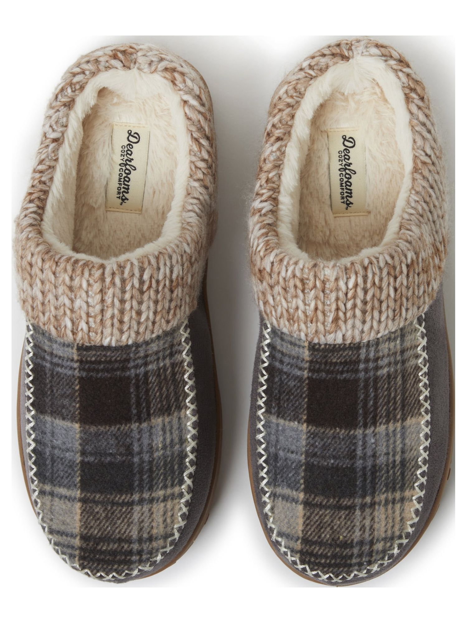 Dearfoams Cozy Comfort Women's Moc Toe Clog Slippers with Chunky Knit Collar - image 5 of 7