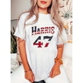 thumbnail image 1 of T-Shirt Imprimé Drapeau Patriotique pour Femmes - Col Rond Décontracté, Manches Courtes, Mélange Polyester Extensible, Lavable en Machine - Parfait pour l'Été et le Jour de l'Indépendance, 1 of 8