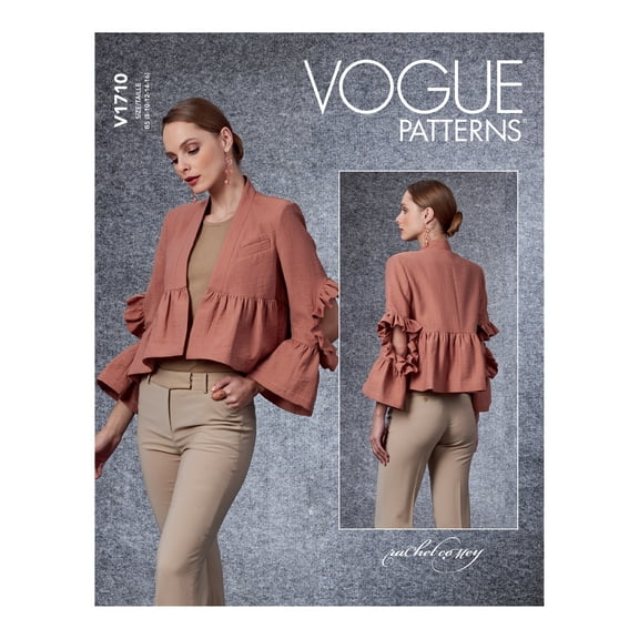Vogue Sewing Pattern 1710 - Jackets for Women - F5 (16-18-20-22-24) - Intermediate