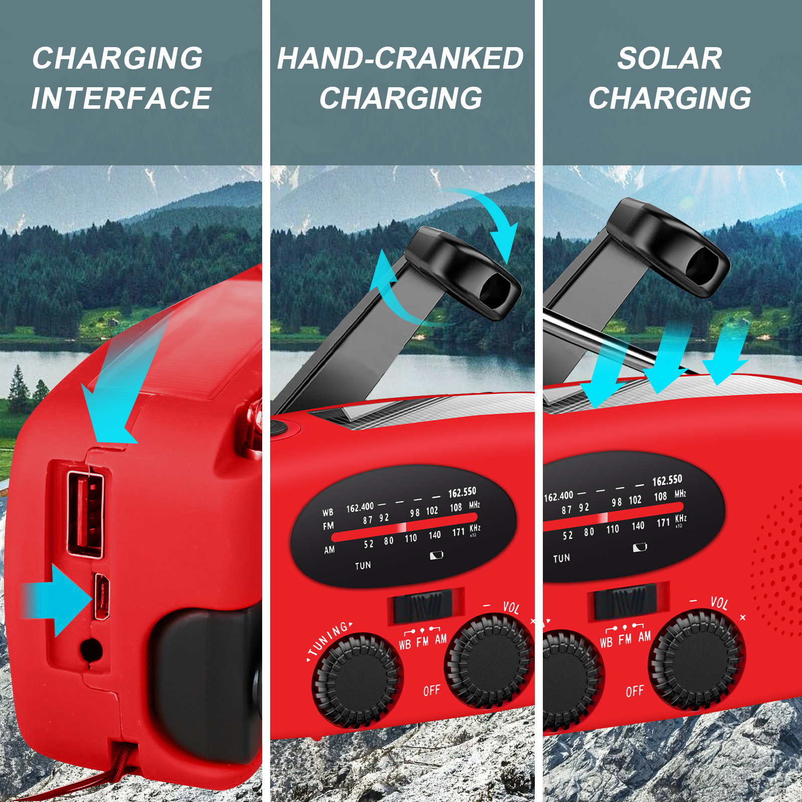 EEEkit Portable NOAA Weather Radio with Solar and Hand Crank photo 4