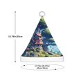 thumbnail image 3 of Fuzoiu Fantasy Treehouse Planet Scene Print Santa Hat Christmas Hat for kids,Santa Hats with Pompom, Unisex Xmas Holiday Hat for Christmas New Year Festive Party Supplies, 3 of 6