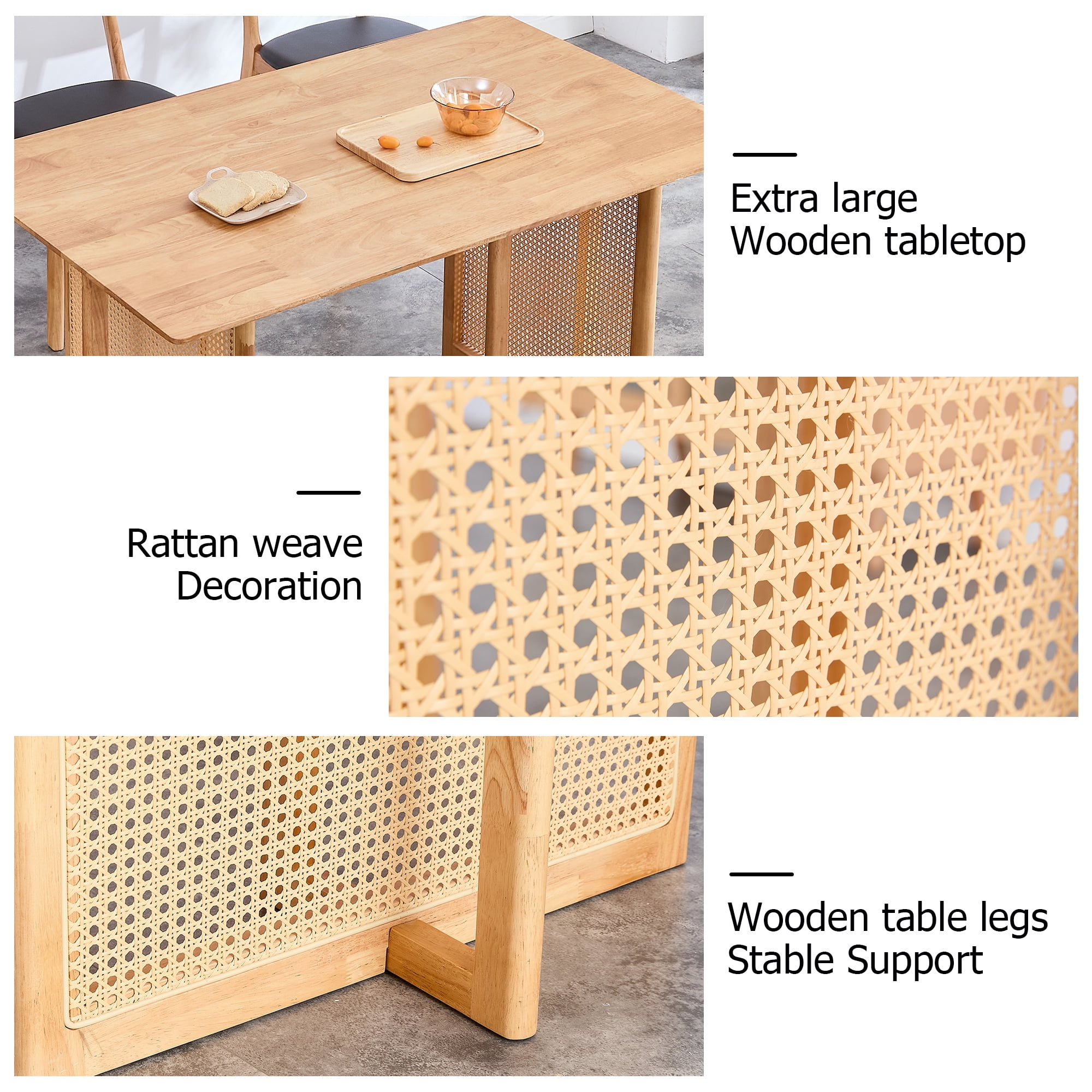 Kadyn Wooden Dining Table, Dining Room Table for Office, Kitchen Dining Table for Dining Room, Oak Kadyn Wooden Dining Table, Dining Room Table for Office, Kitchen Dining Table for Dining Room, Oak