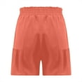 thumbnail image 5 of up to 60% off Gifts Usmixi Womens High Waist Shorts Fashion Loose Ruffle Hem Wide Leg Solid Short Pants Summer Lightweight Leisure Wear Shorts with Belt Orange l, 5 of 5