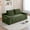 Green, variant on HAIXIAO 2 in 1 Versatile Foldable Couch Bed in Velvet - High-Density Foam Loveseat with Storage Pockets, for Apartment Office Living Room, No Assembly, Black