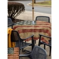 thumbnail image 5 of Square Outdoor Tablecloth With Umbrella Hole And Zipper– Vintage USA American Flag Waterproof Patio Table Cover for Party, Picnic, Backyard, 60"x60" , Patriotic Star Stripes, 5 of 8