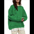 thumbnail image 2 of Sudadera de Mujer con Cuello Redondo de Gran Tamaño Y2K, Suéter de Moda de Otoño e Invierno, Jersey. Verde S, 2 of 8