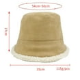 thumbnail image 3 of Diufon Women's Winter Warm Bucket Hat Fleece Thickened Solid Color Wool Hats Outdoor Fisherman Cap, 3 of 3