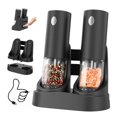 thumbnail image 1 of CIRCLE JOY Electric Rechargeable Salt and Pepper Grinder Set with Easy-to-Carry Dual Charging Base, Externally Adjustable, 100 ml Large Capacity, LED, 1 of 8