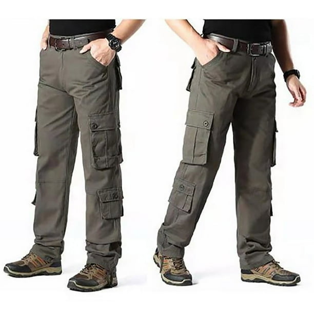 Clearance! Hontri Cargo Pants for Men Multi Pocket Cargo