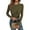 Army Green, variant on PRETTYGARDEN Women's Tops Fall Fashion Long Sleeve Crewneck Blouse Slim Fit Textured Basic Knit T Shirt Y2k Clothes