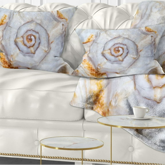 Designart Great Skeleton of Sea Shell - Animal Throw Pillow - 12x20