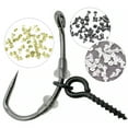 thumbnail image 3 of Hook Stops Carp Stopper Copper Swivels Bait Rings Beautiful Hooks Screws with Oval Rings Kit Hanging Fishing Tool Replaceable Terminal Tackle Black, 3 of 8