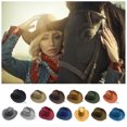 thumbnail image 4 of Jumpingount Gorras de vaquero, buena transpirabilidad, sombrero de estilo occidental para hombres, Kit de juego de rol, suministros de Cosplay, Sombreros verde oscuro, 4 of 6