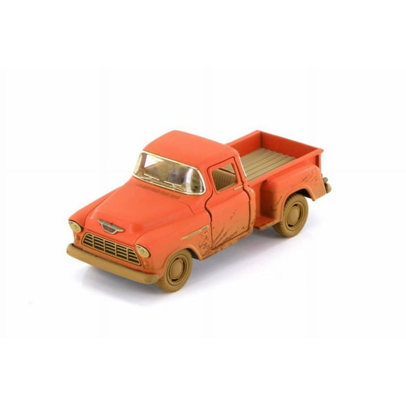 1955 Chevy Stepside Muddy Pickup Truck, Orange - Kinsmart 5330DY - 1/32 scale Diecast Model Toy Car (Brand New but NO BOX)