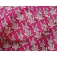 thumbnail image 4 of oneOone Silk Tabby Fabric Rabbit Block Printed Craft Fabric BTY 42 Inch Wide, 4 of 4