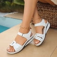 thumbnail image 4 of UP to 65% off Sandals for Women, Xunlbb Women's New Summer Fashion Breathable Lace Bun Strap Wedge Sandals(White,Size:36), 4 of 9